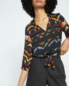 Sol Voile Blouse - Midnight Ikat Image Thumbnmail #1