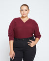 Cool Knit Sweater Blouse - Rioja Image Thumbnmail #1