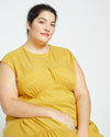 Paloma Tiered Cupro Dress - Brass Image Thumbnmail #3