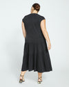 Paloma Tiered Cupro Dress - Black Image Thumbnmail #4