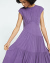Paloma Tiered Cupro Dress - Potion Purple Image Thumbnmail #2