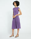 Paloma Tiered Cupro Dress - Potion Purple Image Thumbnmail #4
