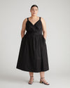 Bellport Sateen Crossover Dress - Black Image Thumbnmail #1