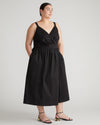 Bellport Sateen Crossover Dress - Black Image Thumbnmail #3