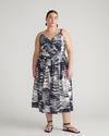 Bellport Sateen Crossover Dress - Shadow Palm Image Thumbnmail #2