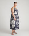 Bellport Sateen Crossover Dress - Shadow Palm Image Thumbnmail #3
