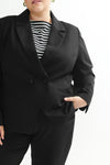 Bianca Double Breasted Ponte Blazer - Black Image Thumbnmail #1