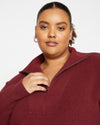 Blanket Half-Zip Sweater - Cabernet Image Thumbnmail #1
