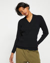 Blanket V Neck Sweater - Black Image Thumbnmail #1
