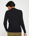 Blanket V Neck Sweater - Black Image Thumbnmail #4