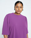 Crepe Jersey Capelet Blouse - Compote Image Thumbnmail #1