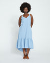 Perfect Chambray Flutter Hem Dress - Morning Blue Image Thumbnmail #1