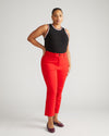 Cigarette Ponte Pants - Vermilion Red Image Thumbnmail #1