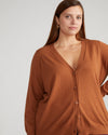 Savvy Fine Knit Cardigan - Affogato Image Thumbnmail #2