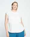 Cooling Stretch Cupro Shell Top - Cream Image Thumbnmail #2