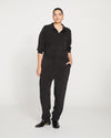 Cooling Stretch Cupro Jumpsuit - Black Image Thumbnmail #1