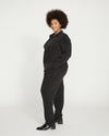 Cooling Stretch Cupro Jumpsuit - Black Image Thumbnmail #4