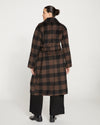 Reversible Double Face Luxe Coat - Earth Plaid Image Thumbnmail #4