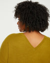 Pure Cashmere Double V Neck Sweater - Cardamom Green Image Thumbnmail #1