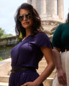 Minetta Liquid Jersey Dress - Cosmic Purple Image Thumbnmail #2