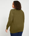Eco Relaxed Core V Neck Sweater - Castelvetrano Image Thumbnmail #4