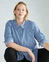 Elbe Stretch Poplin Shirt Classic Fit - Bleu Scolaire/White Stripe Image Thumbnmail #2