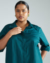 Elbe Stretch Poplin Shirt Classic Fit - Forest Green Image Thumbnmail #1