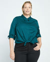 Elbe Stretch Poplin Shirt Classic Fit - Forest Green Image Thumbnmail #2