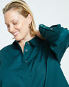 Elbe Stretch Poplin Shirt Classic Fit - Forest Green Image Thumbnmail #3