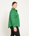 Elbe Popover Stretch Poplin Shirt Classic Fit - Kelly Green Image Thumbnmail #2