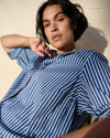 Elbe Stretch Poplin Shirt Classic Fit - Bleu Scolaire/White Stripe Image Thumbnmail #1