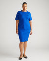 Envelope Neck Ponte Dress - Tanzanite Image Thumbnmail #2