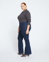 Farrah High Rise Flared Jeans - Dark Indigo Image Thumbnmail #3