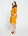 Halie T-Shirt Dress - Dried Saffron Image Thumbnmail #3