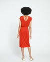 Havana Cupro Jersey Dress - Lipstick Image Thumbnmail #4