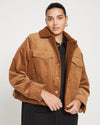 Parker Teddy-Lined Corduroy Jacket - Foie Gras Image Thumbnmail #1