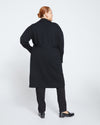 Knitted Sweater Wrap Coat - Black Image Thumbnmail #4