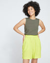 Juniper Linen Easy Pull-On Shorts - Bright Melon Image Thumbnmail #1