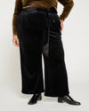 Luxe Belted Velvet Pant - Black Image Thumbnmail #2
