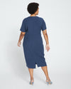 Mary Double Luxe Dress - Deep Storm Image Thumbnmail #4
