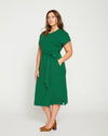 Belted Divine Jersey Dress - Irish Green Image Thumbnmail #3