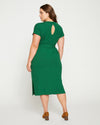 Belted Divine Jersey Dress - Irish Green Image Thumbnmail #4