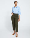 Cigarette Ponte Pants - Evening Forest Image Thumbnmail #1