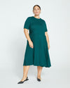 Devi Liquid Jersey Dress - Forest Green Image Thumbnmail #3