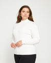 Cool Knit Mockneck Sweater - Cream Image Thumbnmail #4