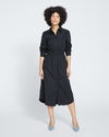 Hamptons Smocked Shirtdress - Black Image Thumbnmail #1