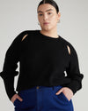Better-Than-Wool Keyhole Sweater - Black Image Thumbnmail #1