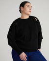 Better-Than-Wool Keyhole Sweater - Black Image Thumbnmail #3