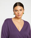 Statement Wrap Sweater - Potion Purple Image Thumbnmail #1