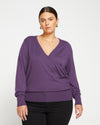 Statement Wrap Sweater - Potion Purple Image Thumbnmail #2